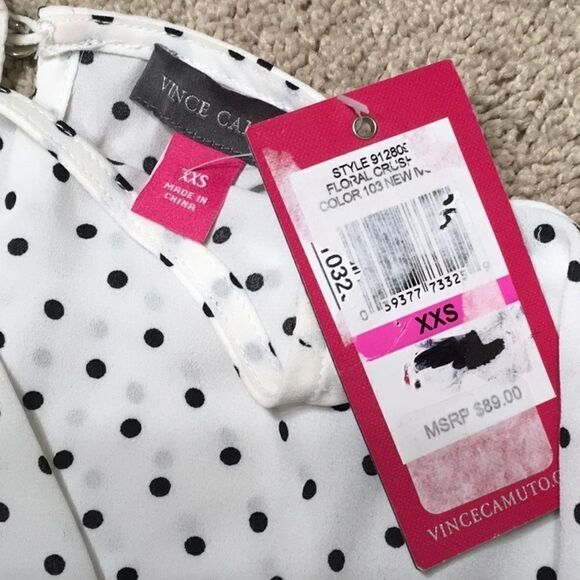 Vince Camuto polka dot shirt. NWT - Picture 8 of 8